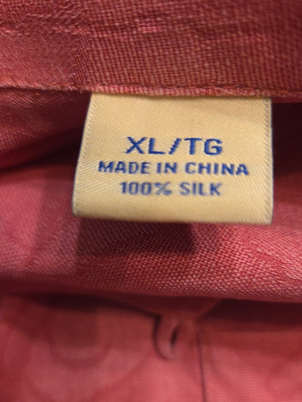 Tommy Bahama Large Dusty Coral 100% Silk Button Down Floral Island Shirt XL - Picture 6 of 9
